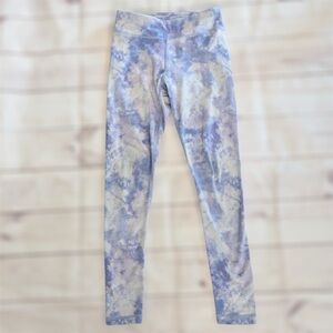 90 Degree by Reflex, Girls Leggings, Size Medium (10) Purple Blue White Dance